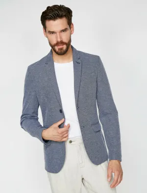 10827 Navy Check Blazer