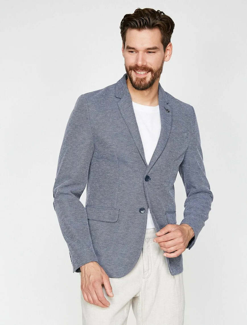10827 Navy Check Blazer