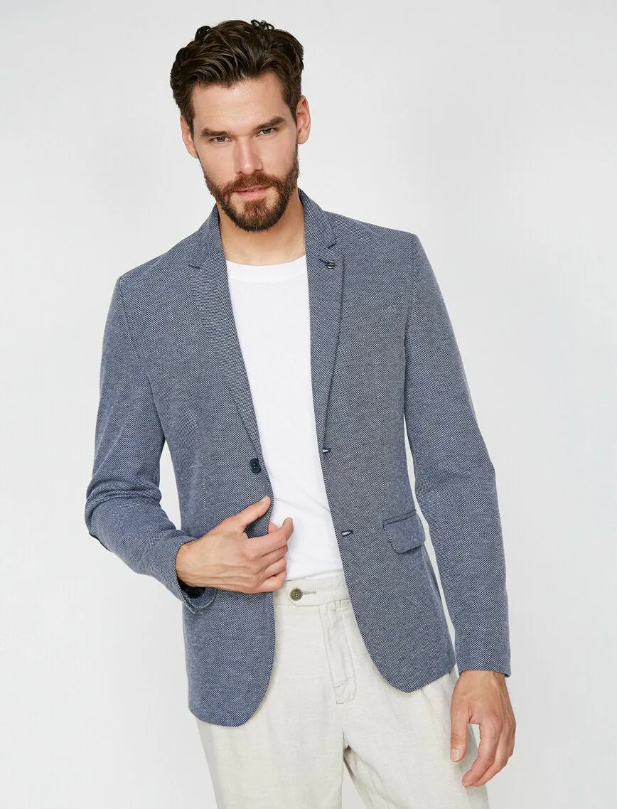 10827 Navy Check Blazer