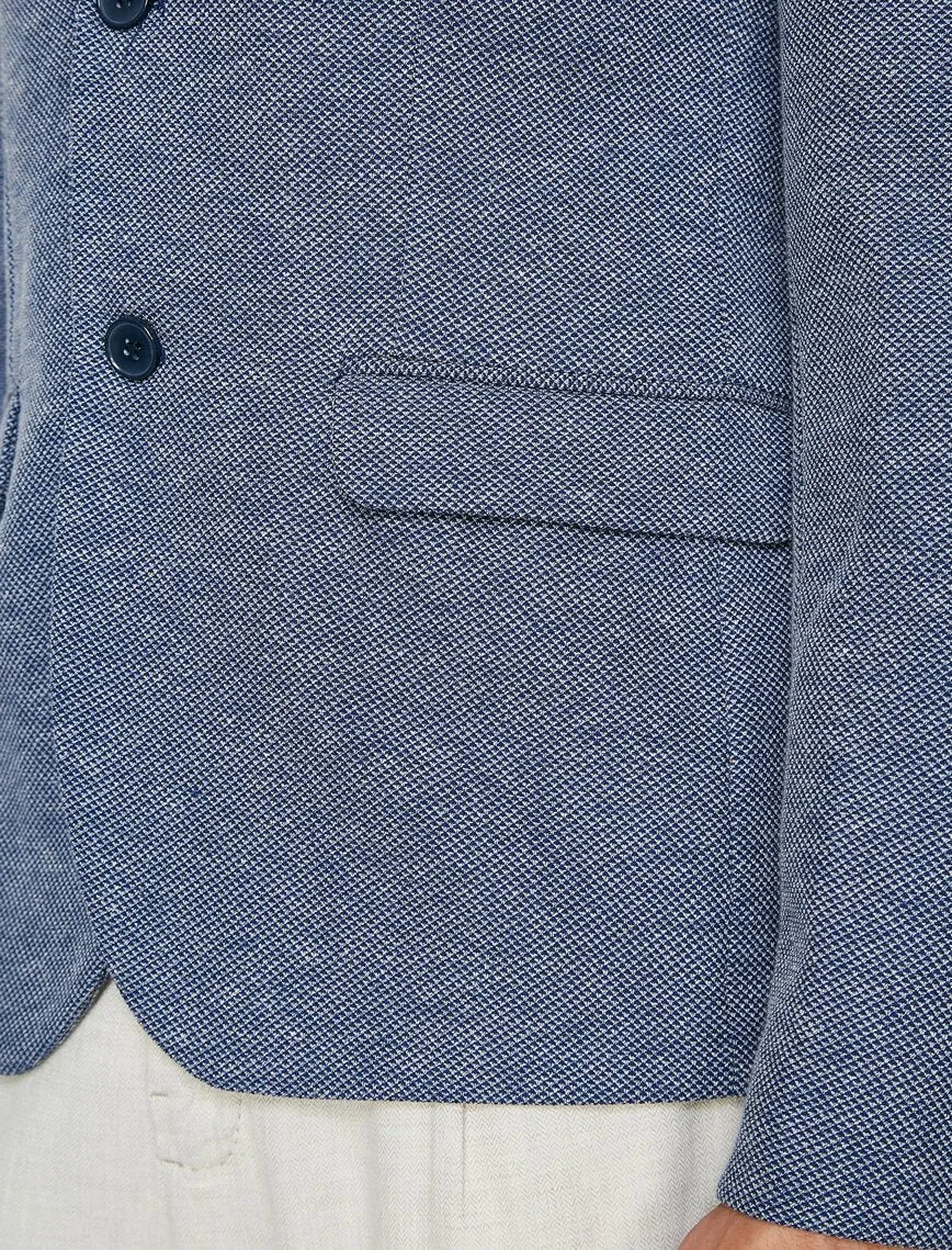 10827 Navy Check Blazer