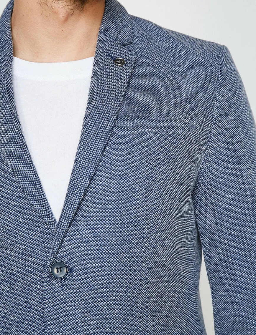 10827 Navy Check Blazer