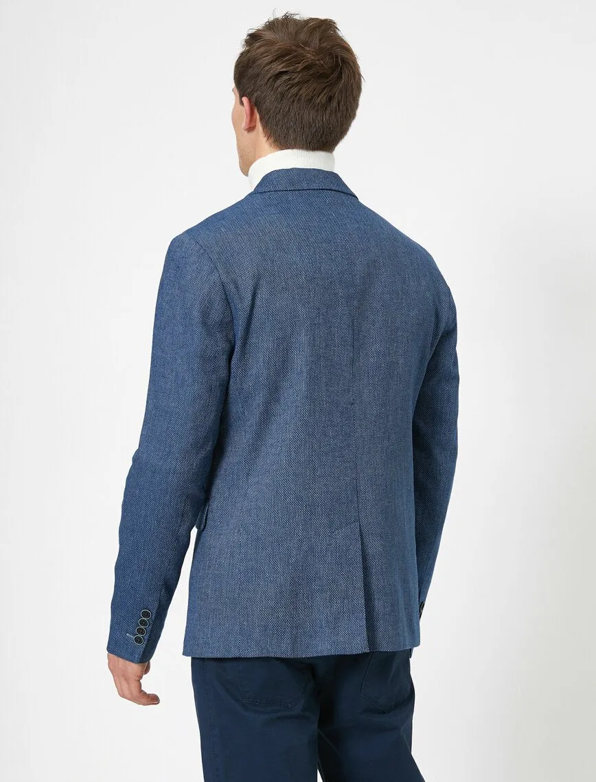 17494 Petrol Button Detailed Jacket