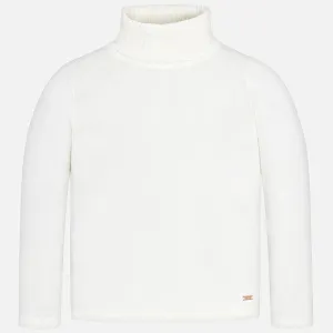 313 Mayoral Soft Foldover Knit Turtleneck - Soft White
