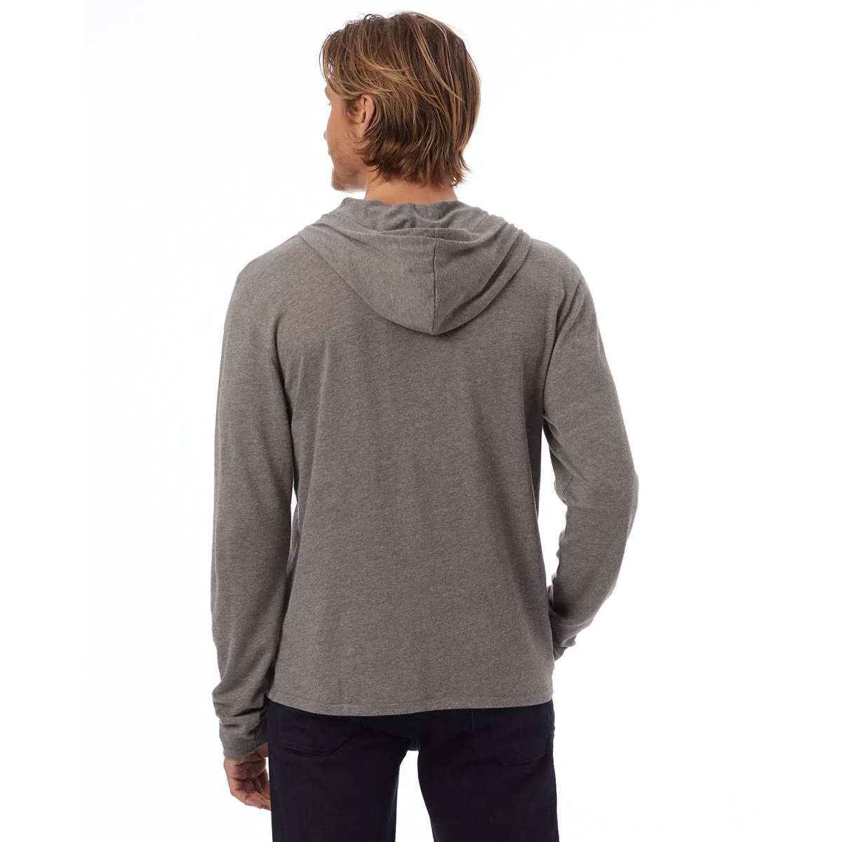 Alternative Apparel Men's Vintage Coal Vintage Jersey Keeper Hooded Pullover