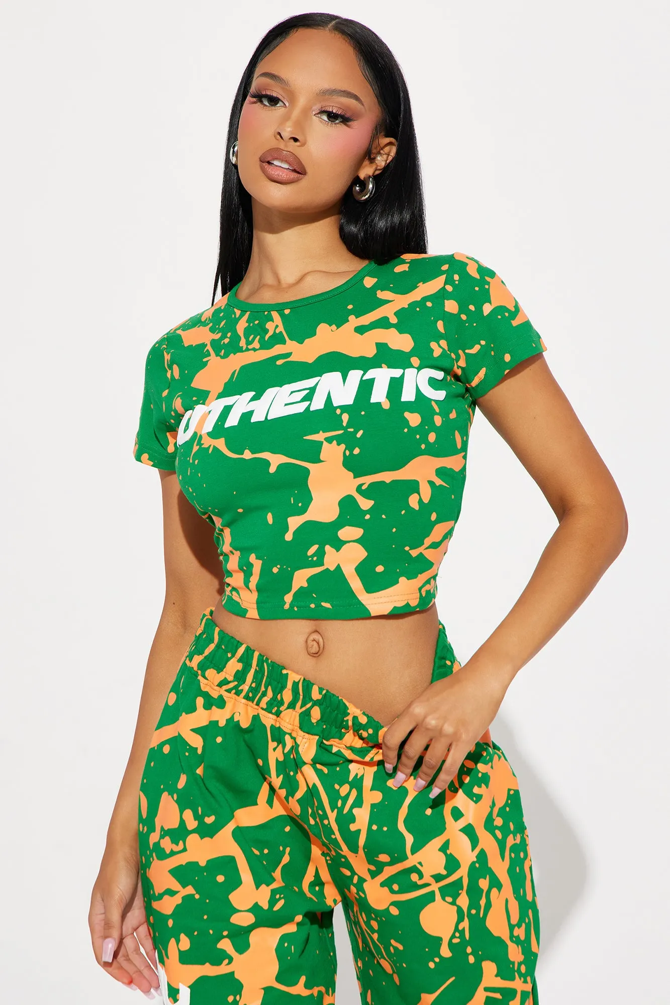 Be Authentic Short Sleeve Tee - Green/combo