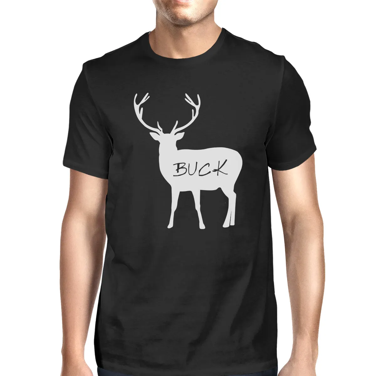Buck Mens Black T-Shirt Unique Family Matching Shirts For Dad Gifts