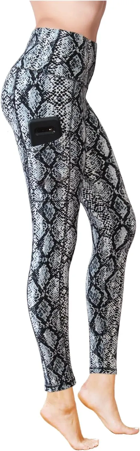 COMFY FOREVER Pocket Leggings for Women W/5' High Waist Tummy Control Ankle Length Pants