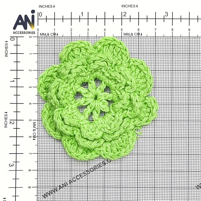 Crochet Flower Sew On Applique Patches