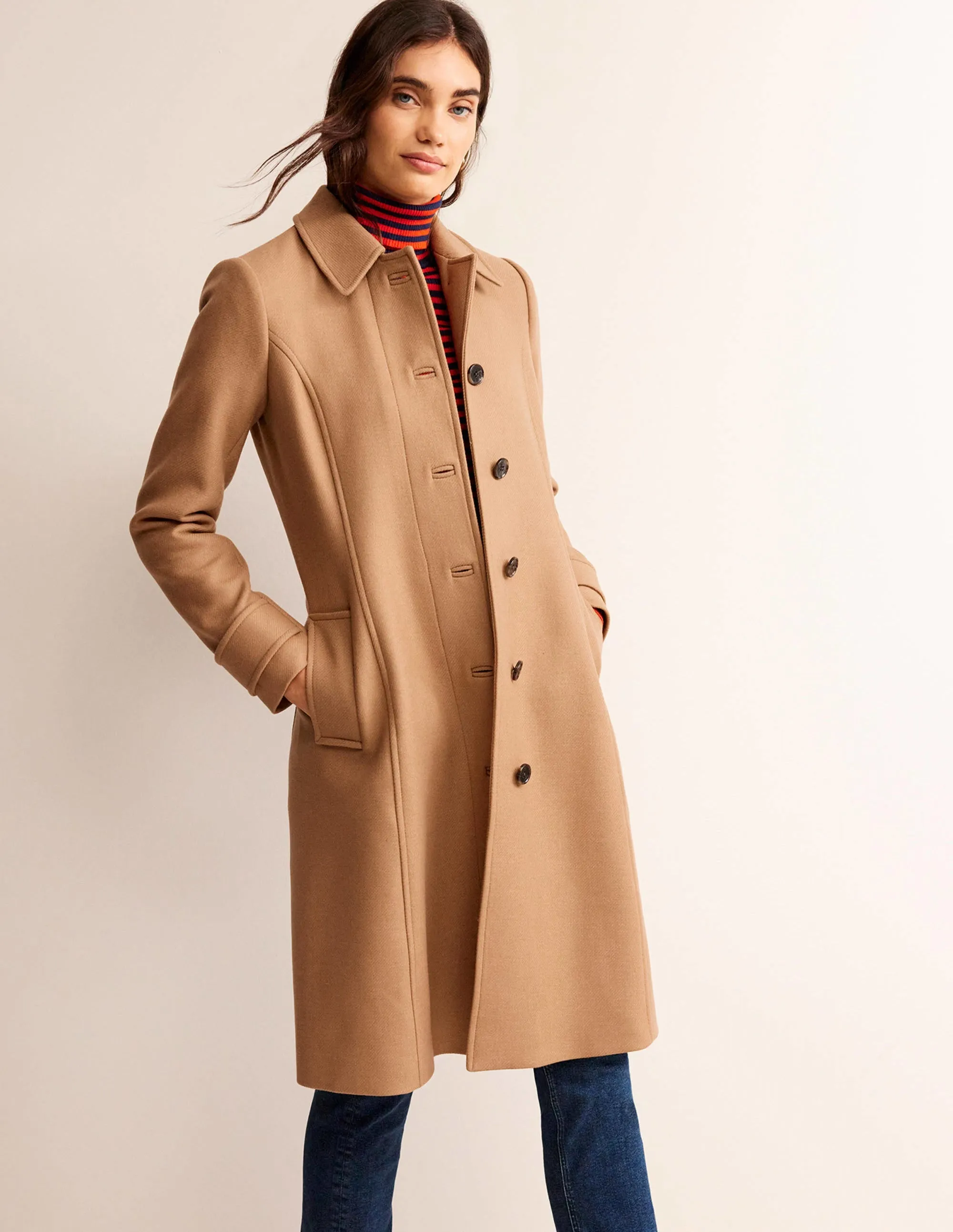 Durham Wool Blend Coat-Camel