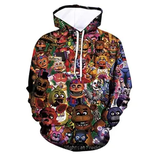 Five Nights at Freddy's Hoodies for Teens - 3D Boys and Girls Pullover Hoodie