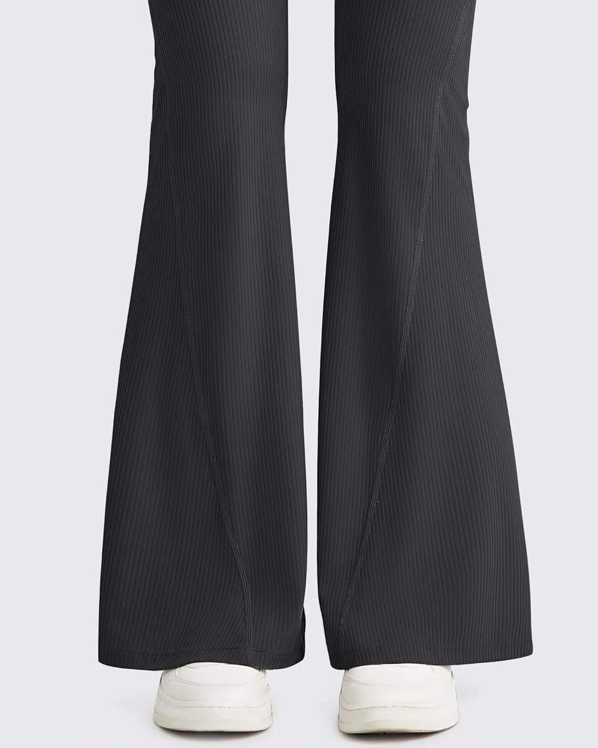 G4Free Ribbed Flare Yoga Pants for Women High Waisted Bell Bottom Leggings Tummy Control Petite/Regular/Tall