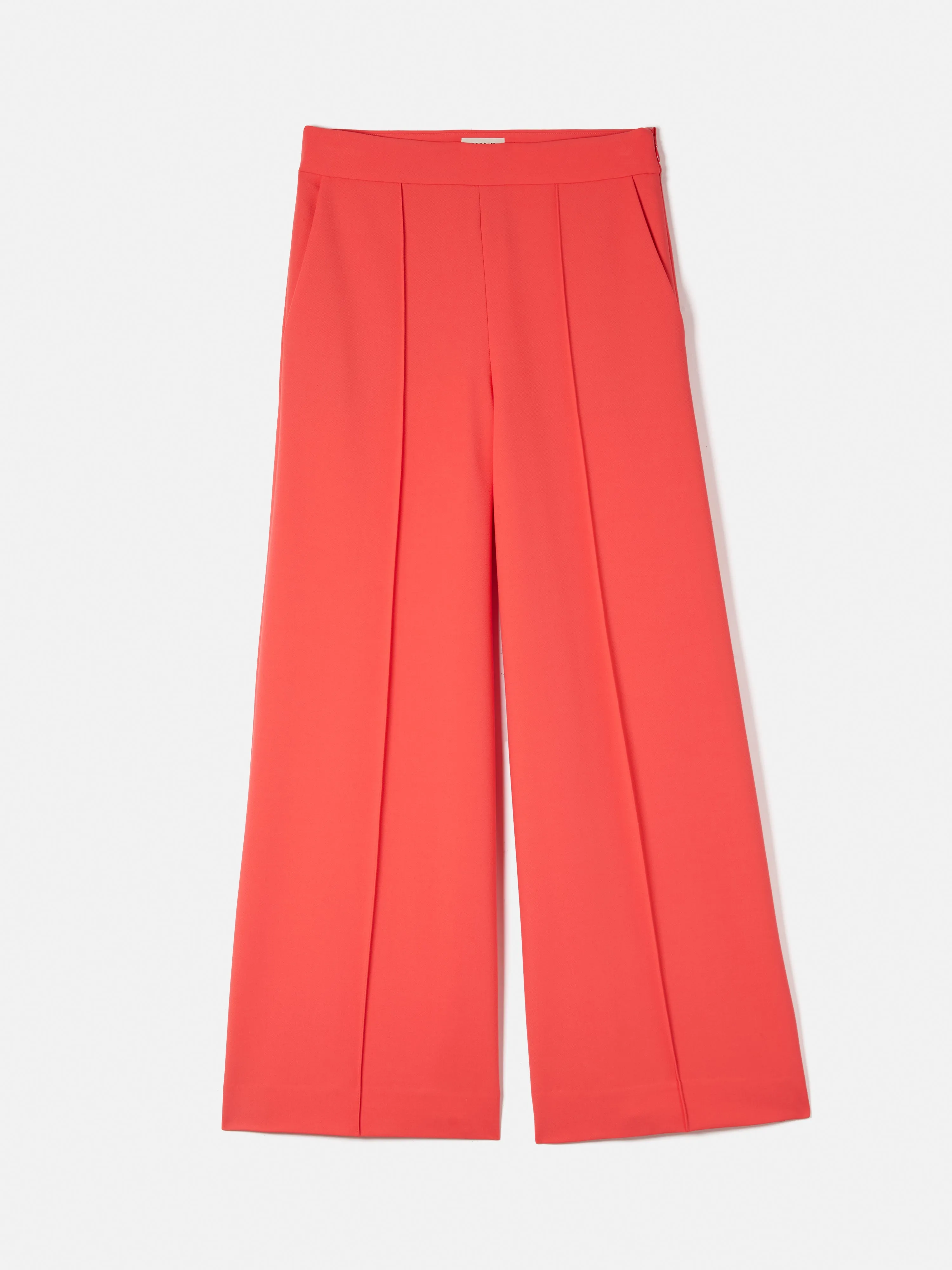 Italian Modern Crepe Sailor Trouser | Coral
