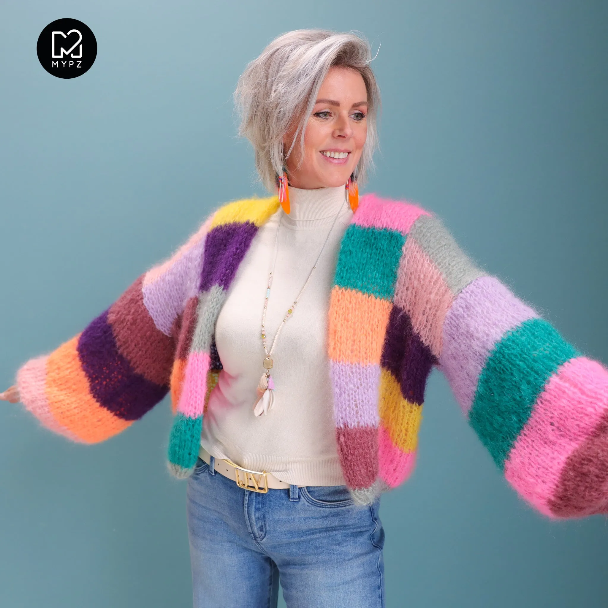 Knitting kit – MYPZ Short Light Mohair Cardigan Harper No10 (ENG-NL-DE)