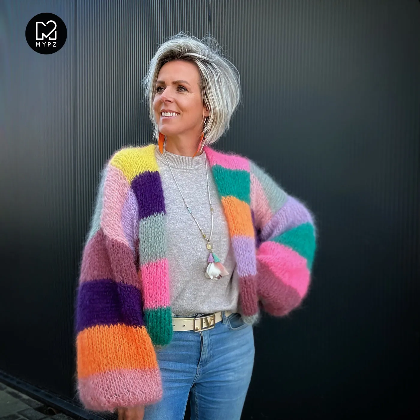 Knitting kit – MYPZ Short Light Mohair Cardigan Harper No10 (ENG-NL-DE)