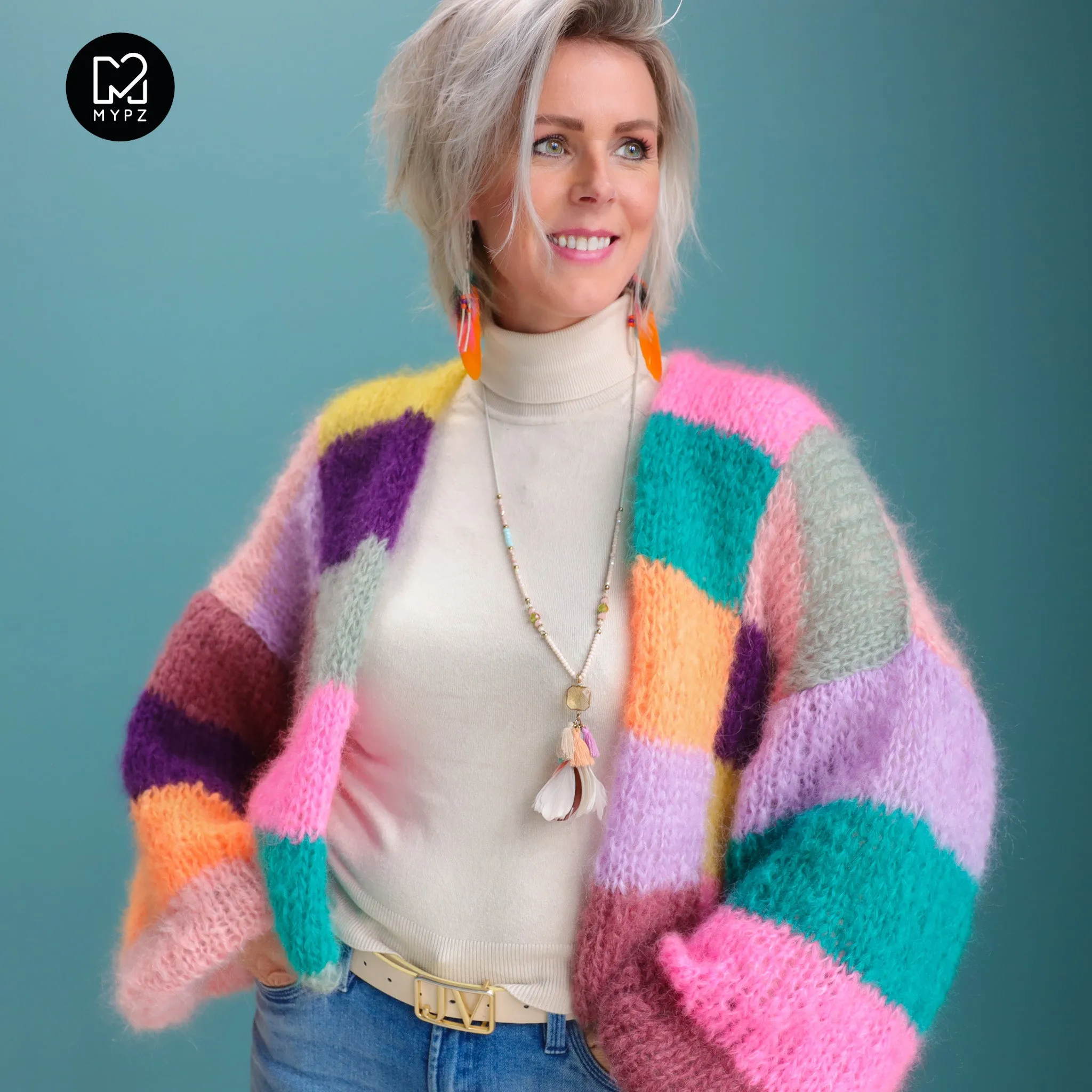 Knitting kit – MYPZ Short Light Mohair Cardigan Harper No10 (ENG-NL-DE)