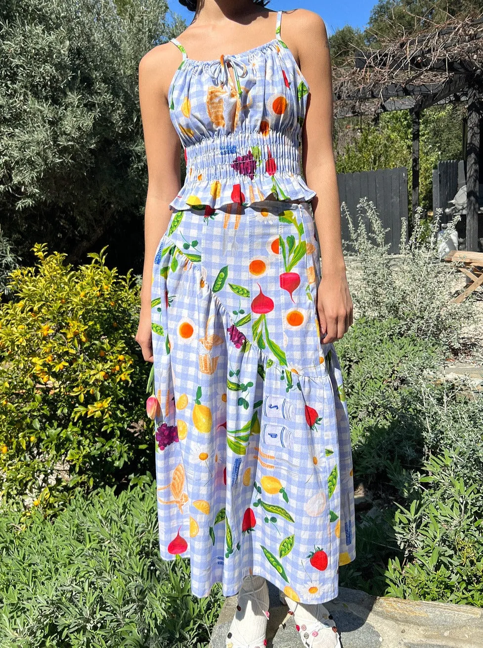 Maeve Midi Skirt - Picnic Alfresco