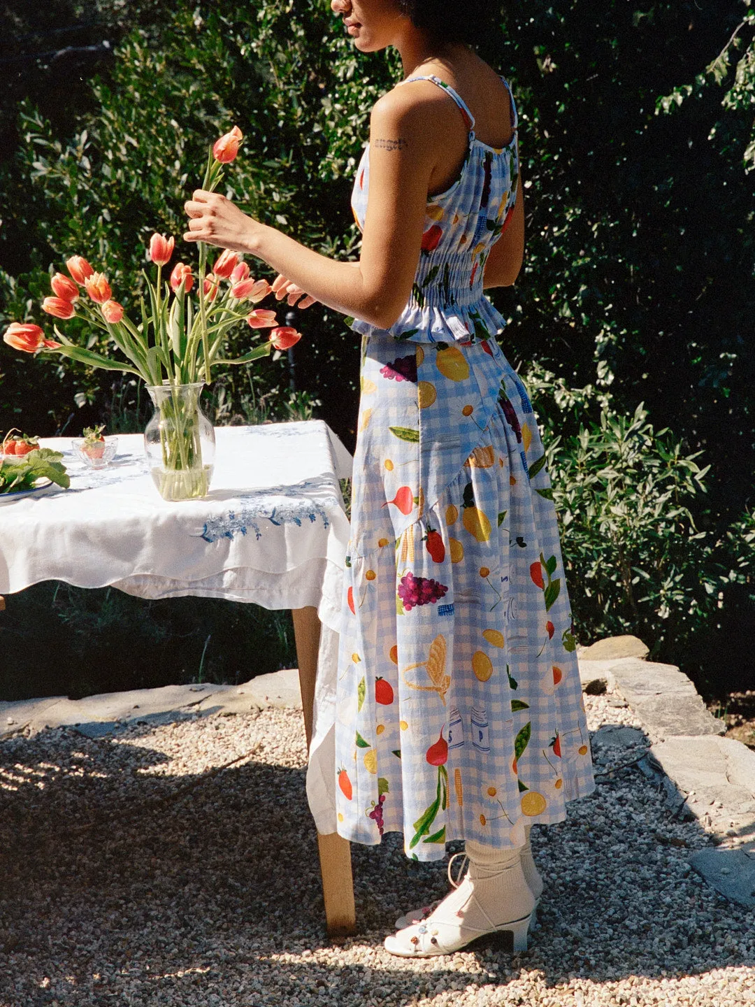 Maeve Midi Skirt - Picnic Alfresco