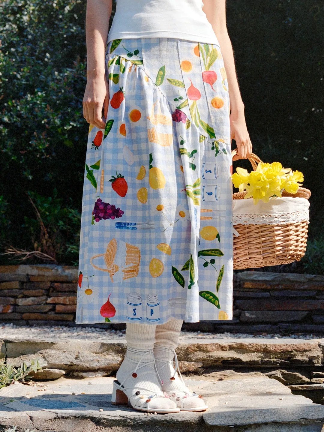 Maeve Midi Skirt - Picnic Alfresco