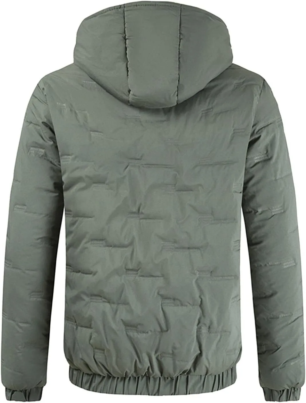 Mens Autumn And Winter Fashion Casual Solid Color Padded Warm Cotton Coat Cotton Padded Jacket Mens down Jacket Long