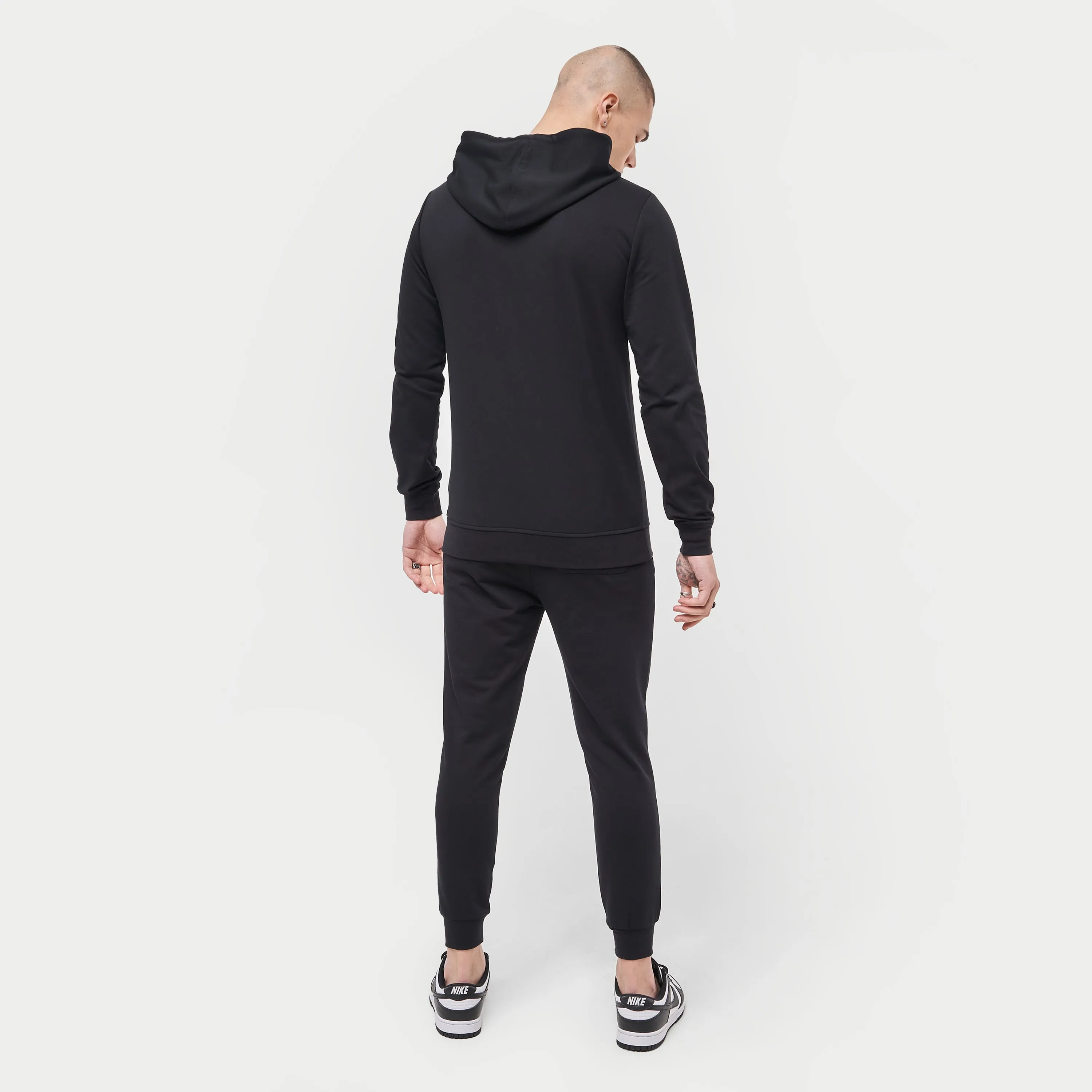 Mens Focus Lightweight Slim Fit Hoodie - Black
