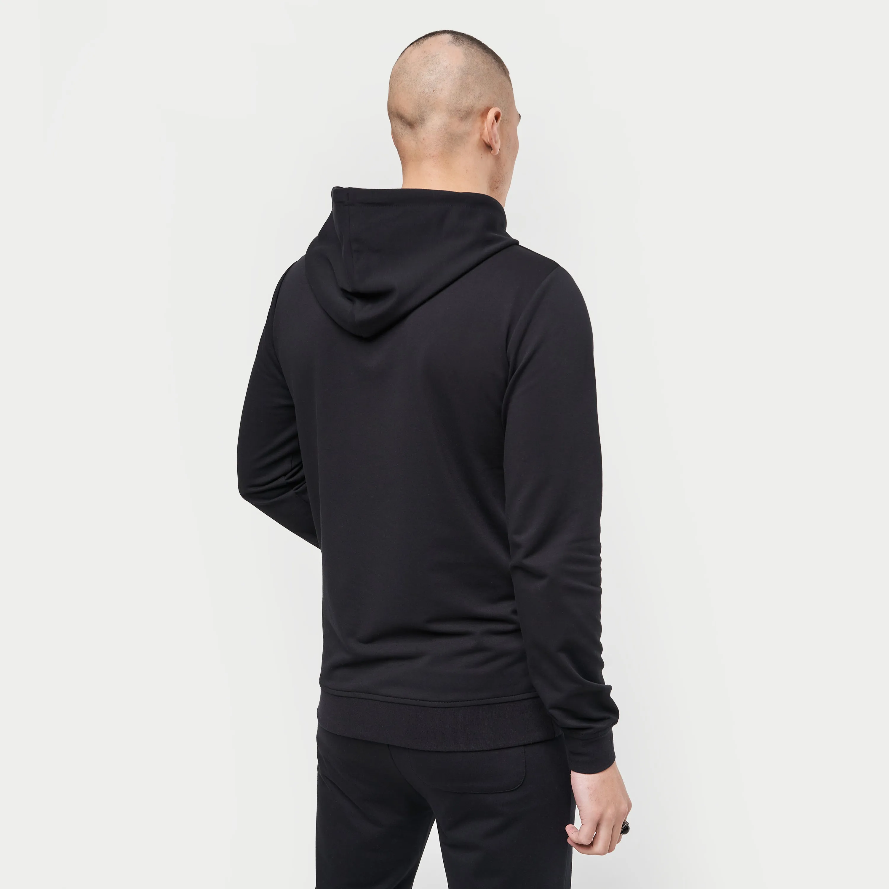 Mens Focus Lightweight Slim Fit Hoodie - Black