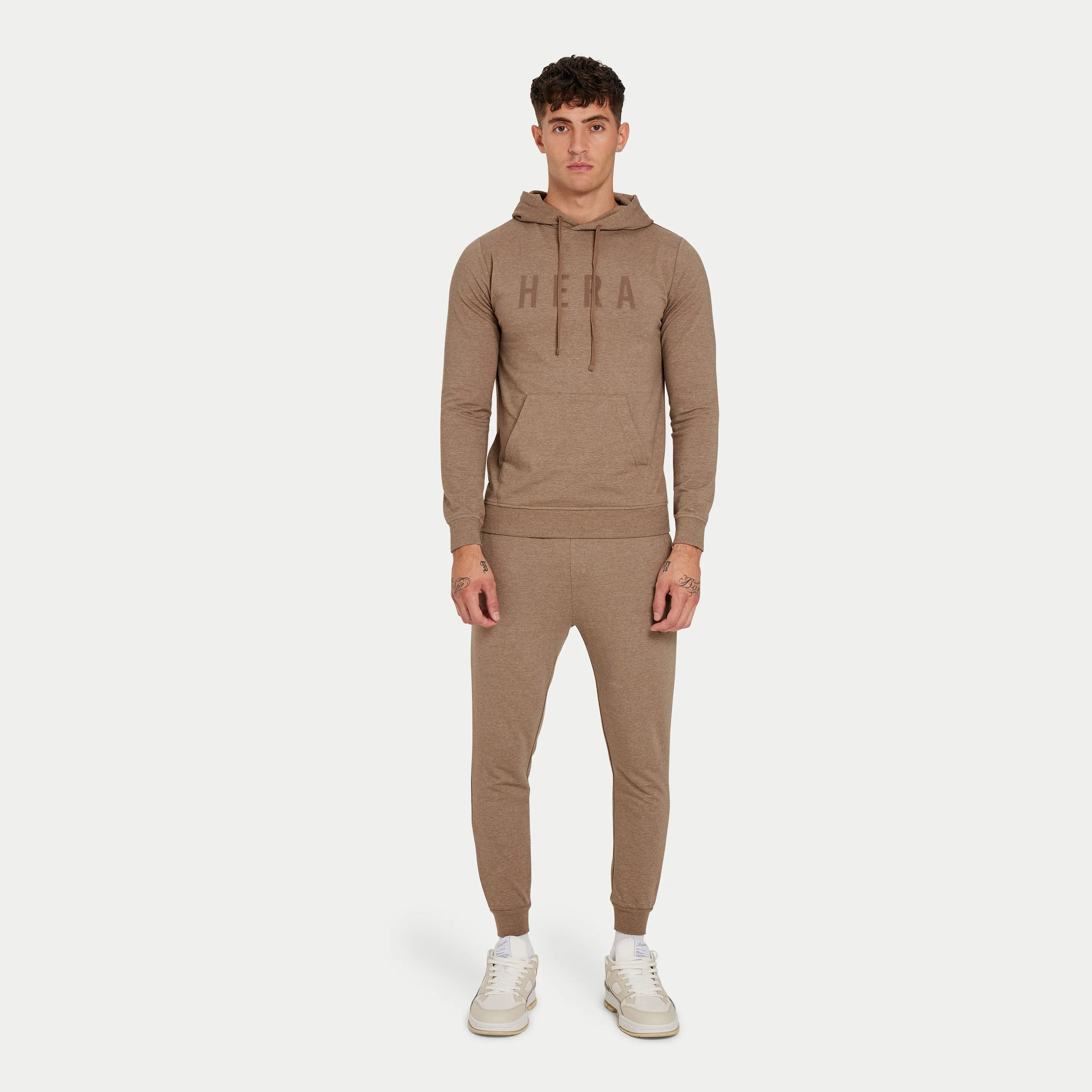 Mens Focus Lightweight Slim Fit Hoodie - Marsh Grey