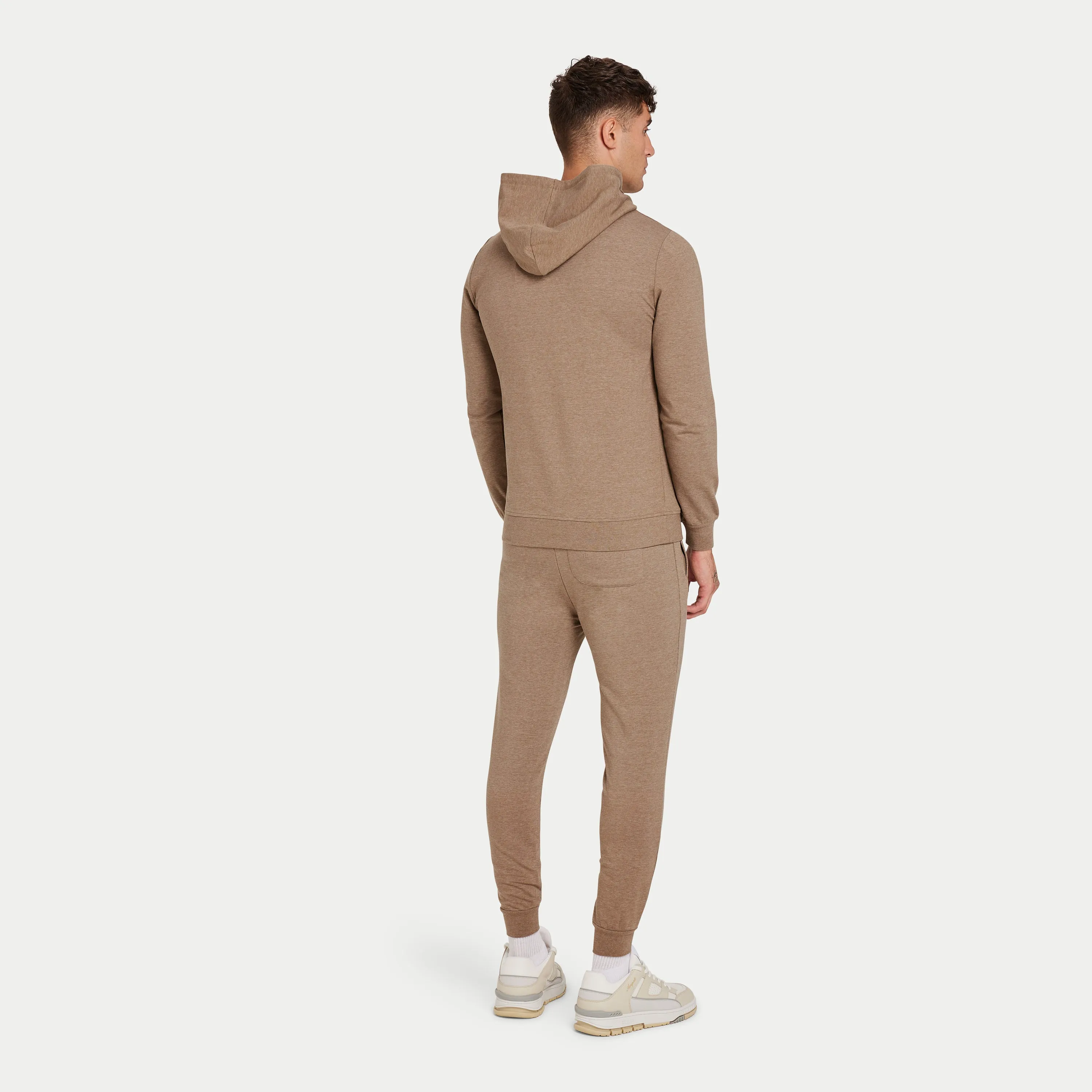 Mens Focus Lightweight Slim Fit Hoodie - Marsh Grey