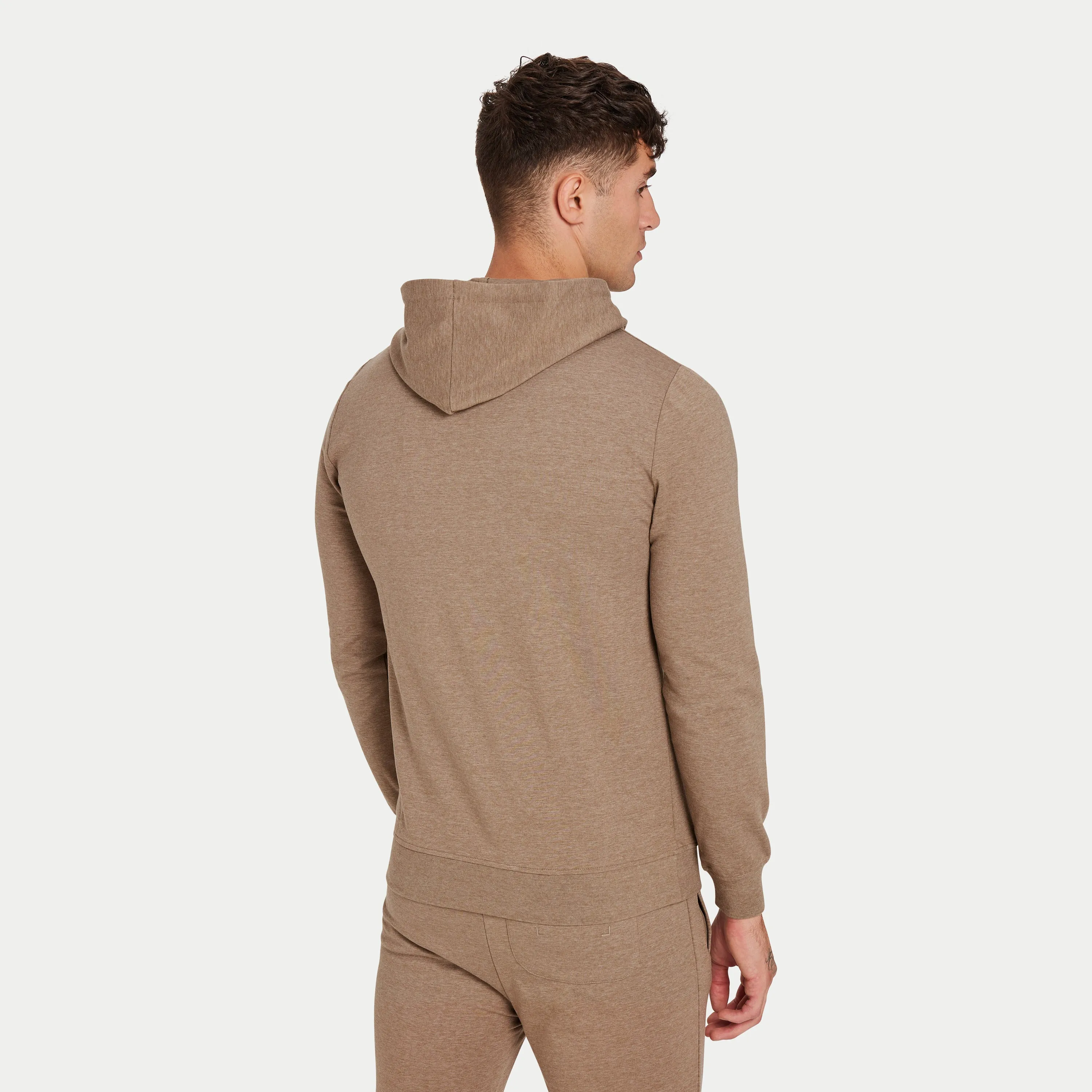 Mens Focus Lightweight Slim Fit Hoodie - Marsh Grey