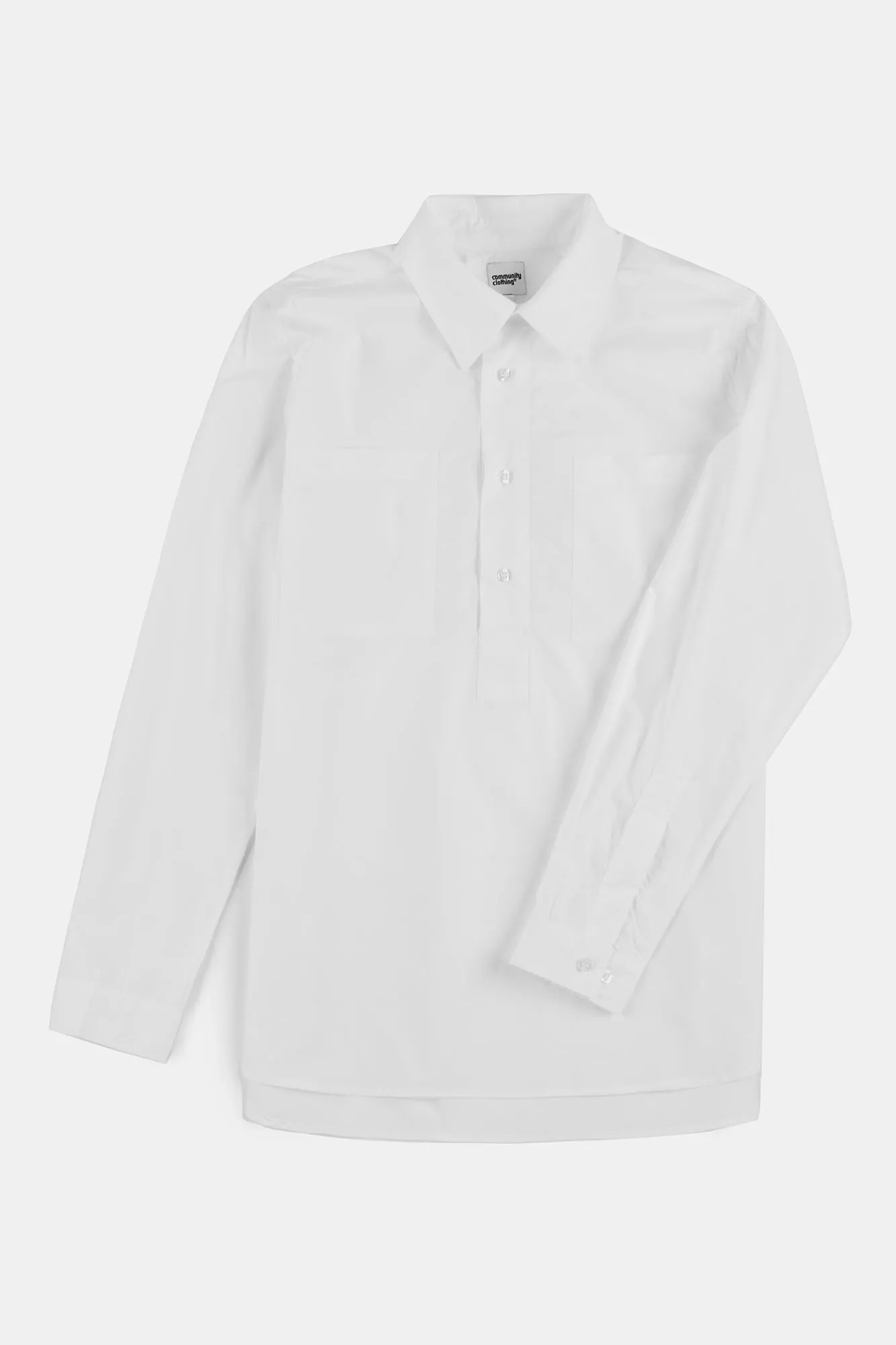 Men's Oli Half Placket Lightweight Cotton Shirt - White