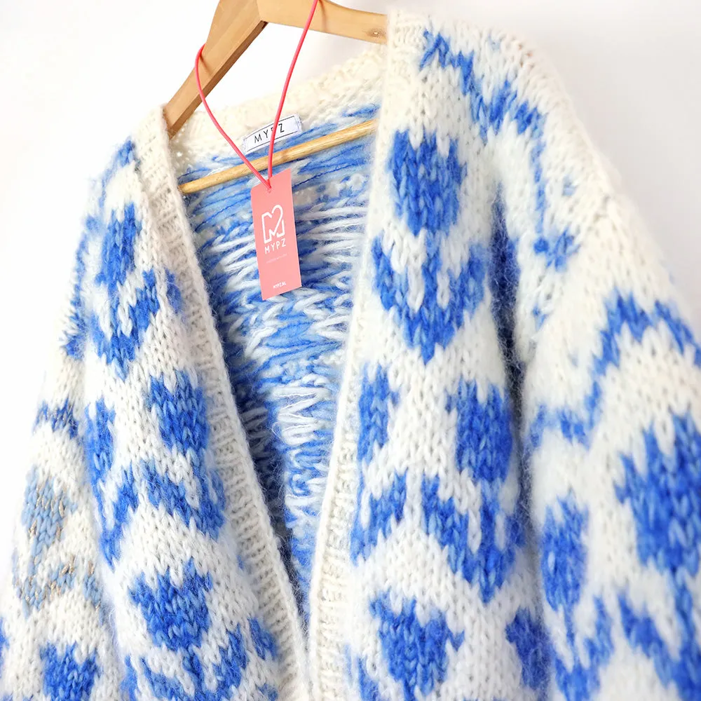 MYPZ Chunky bomber Cardigan Tulips