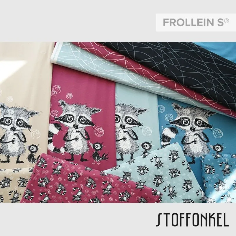 Panel - Organic Cotton Jersey - Raccoons