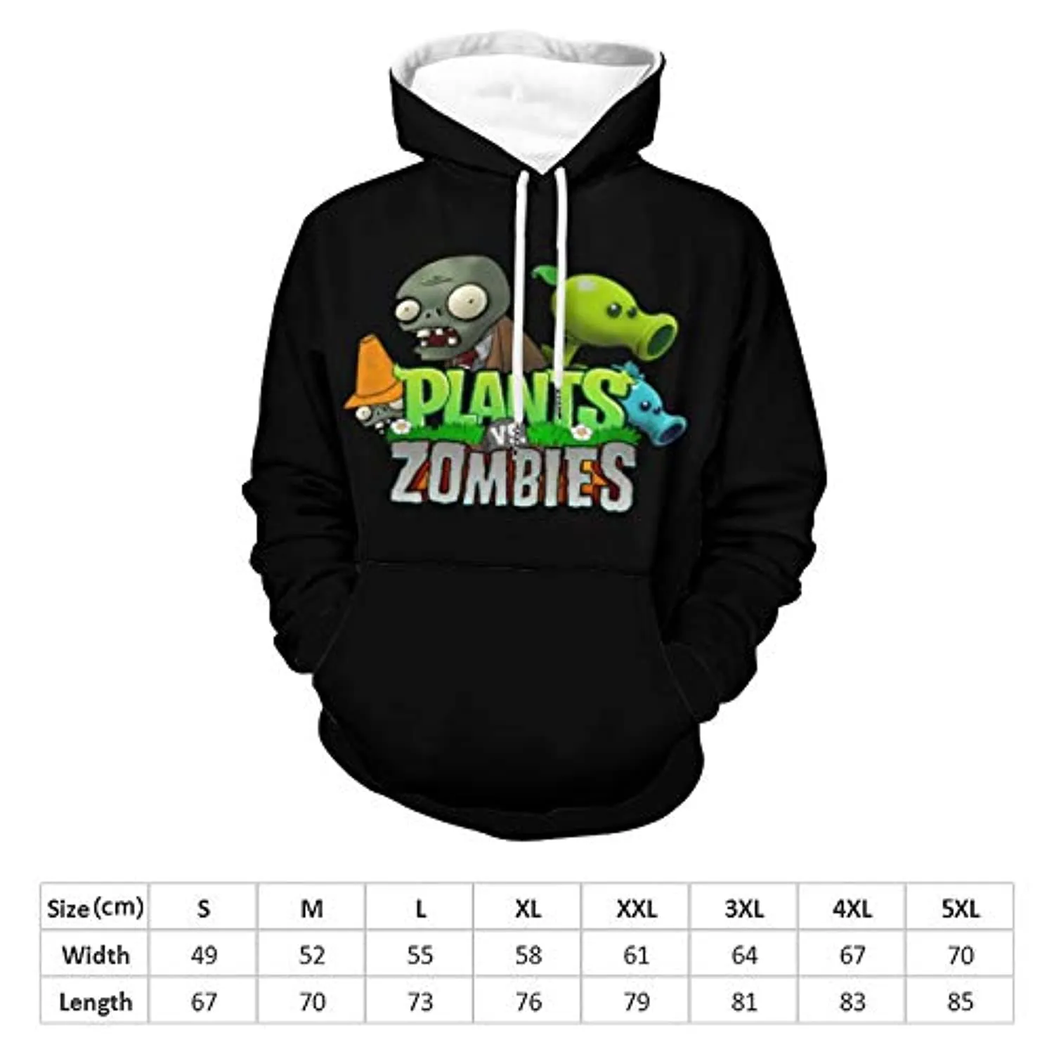 Plants vs Zombies Hoodies - 3D Print Pullover Gaming Hoodie