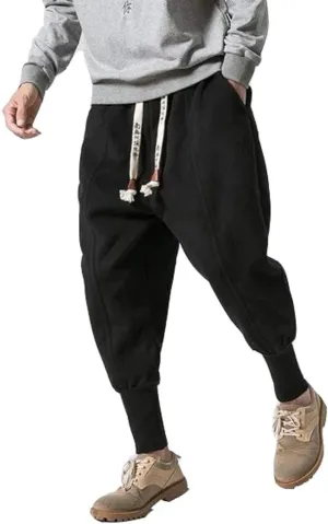 PRIJOUHE Men's Joggers, Sweatpants, Low Crotch Sweats Slim Fit Trousers Harem Hip Hop Pants