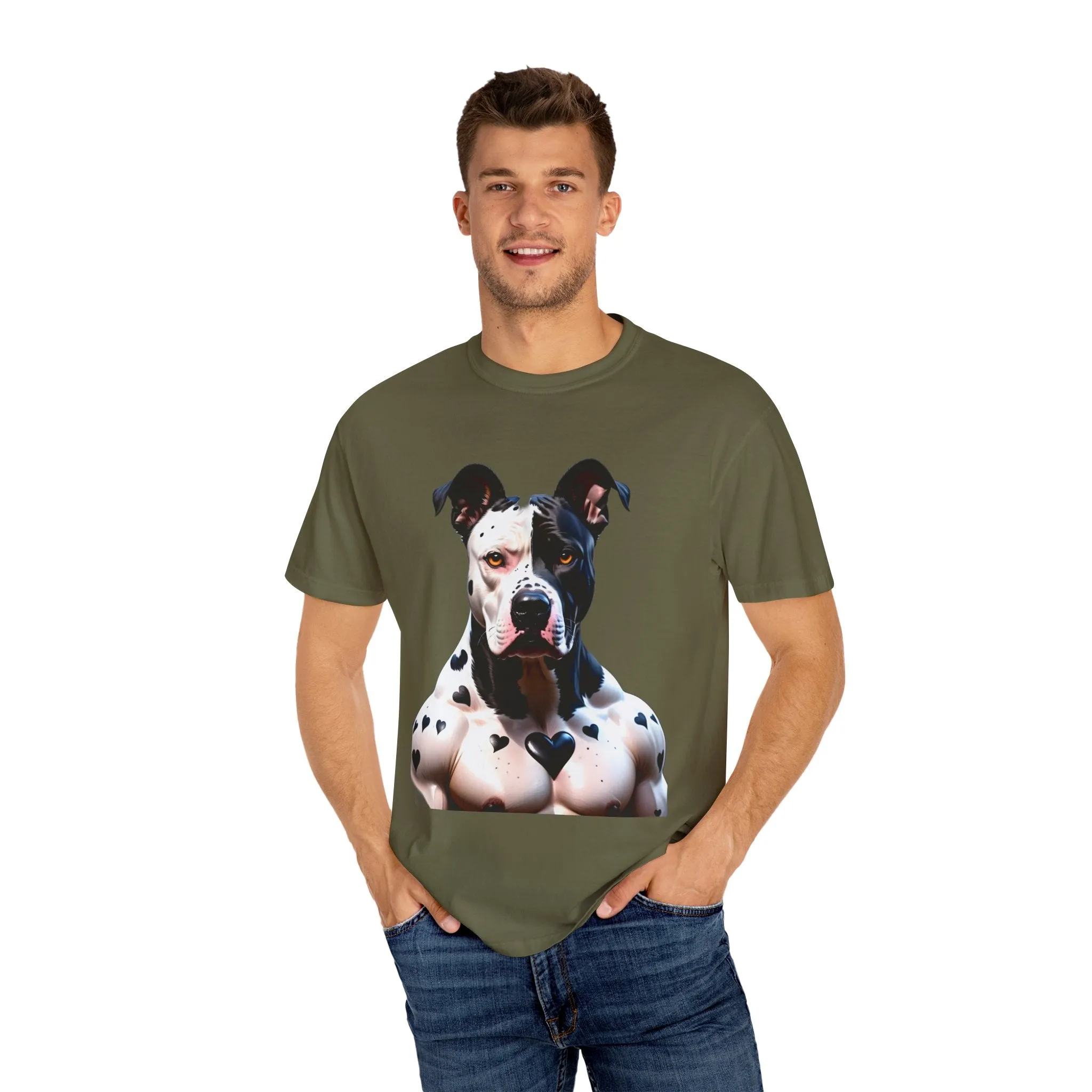 Savage Muscular Pitbull Heart T-shirt