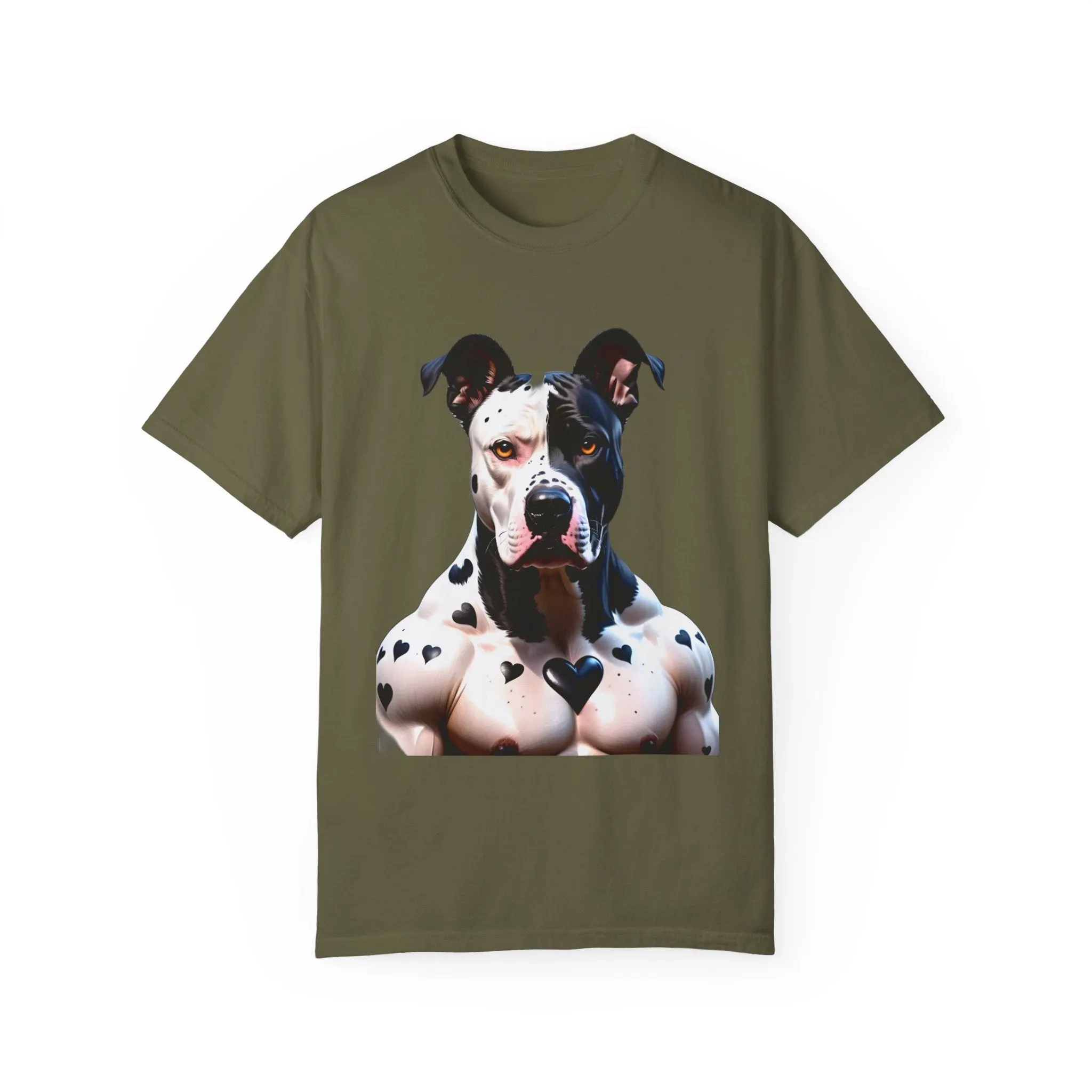Savage Muscular Pitbull Heart T-shirt