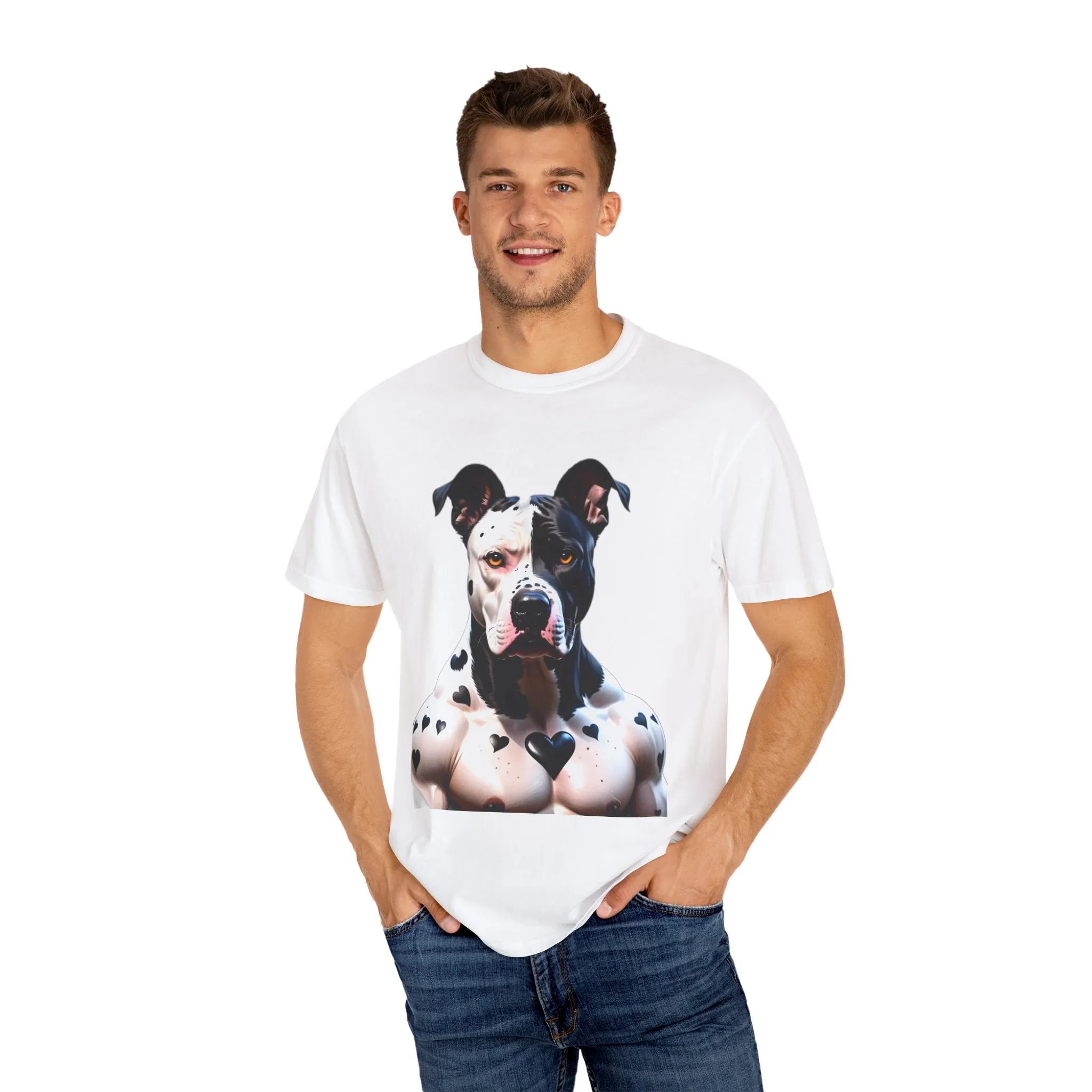Savage Muscular Pitbull Heart T-shirt
