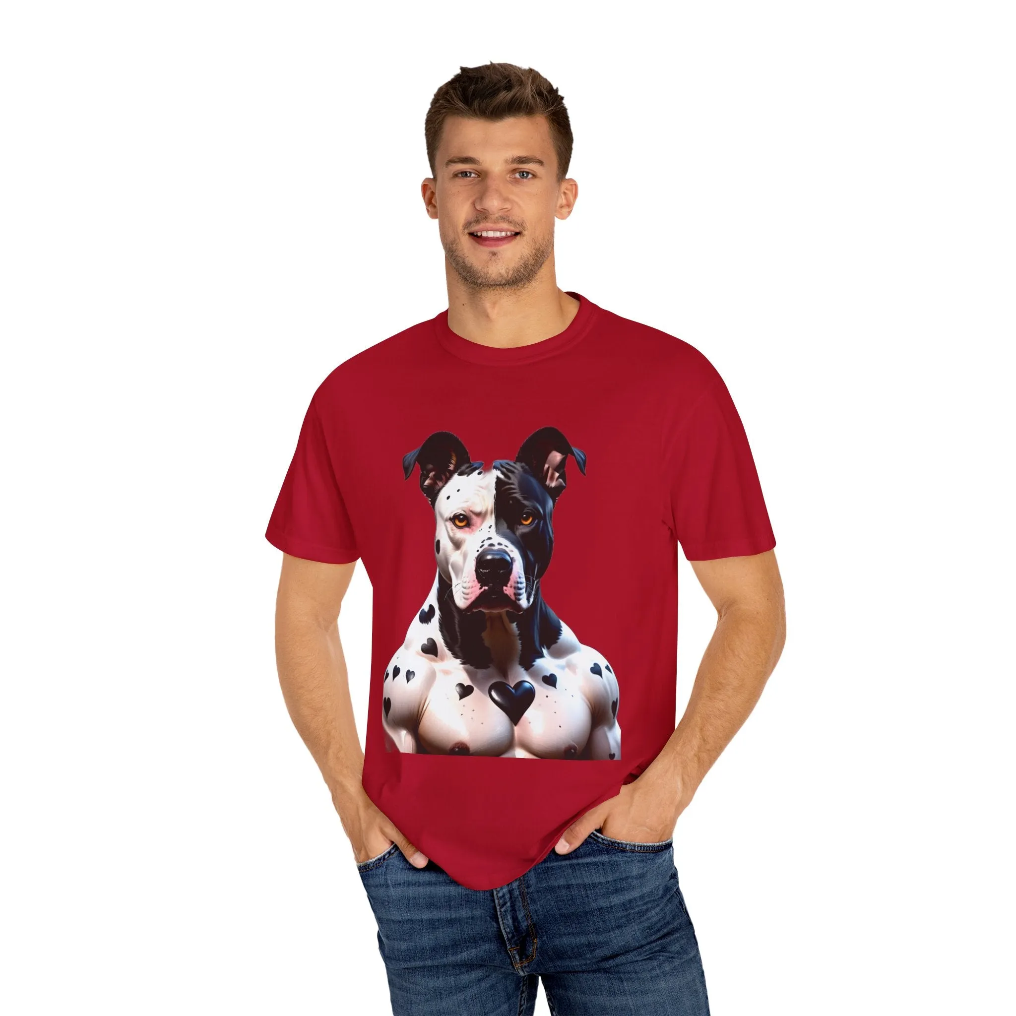 Savage Muscular Pitbull Heart T-shirt