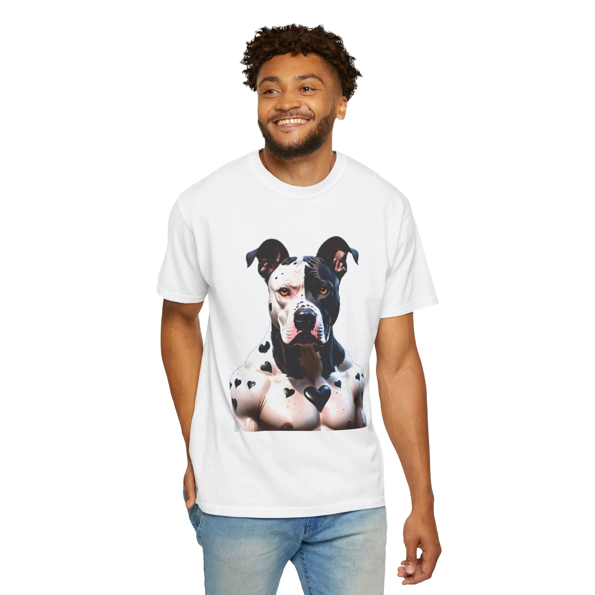 Savage Muscular Pitbull Heart T-shirt
