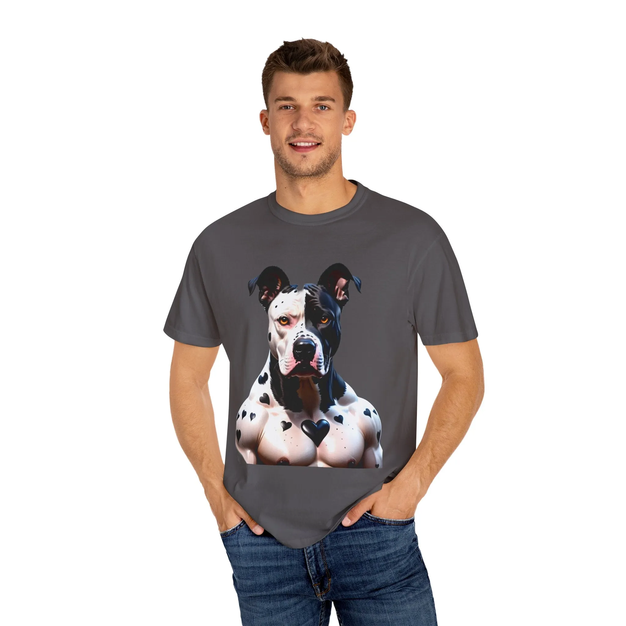 Savage Muscular Pitbull Heart T-shirt