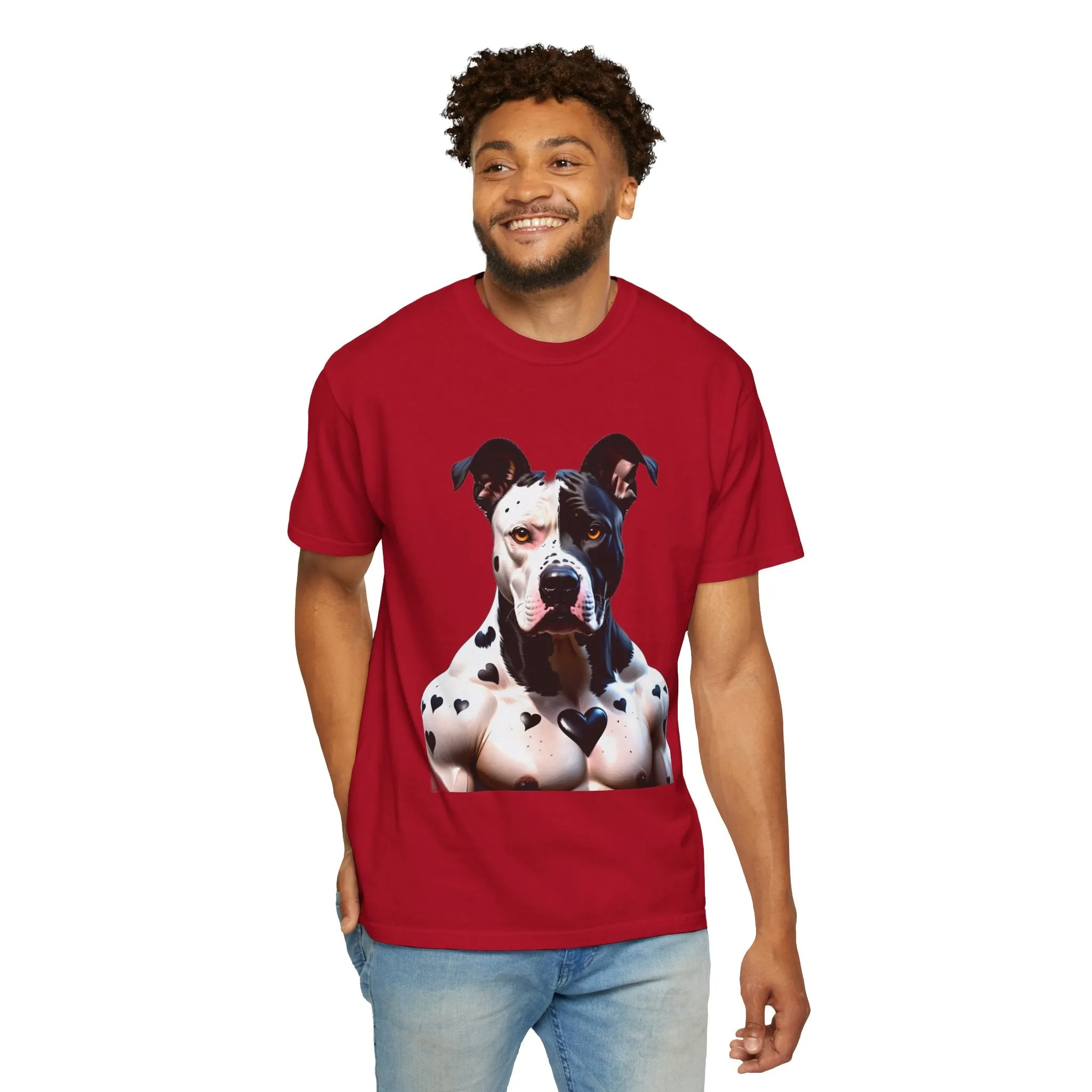 Savage Muscular Pitbull Heart T-shirt