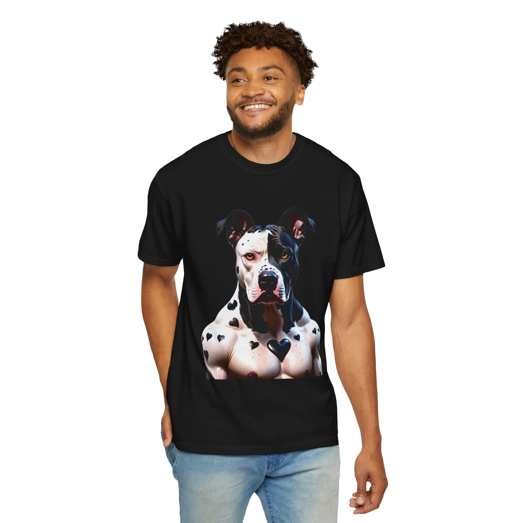 Savage Muscular Pitbull Heart T-shirt