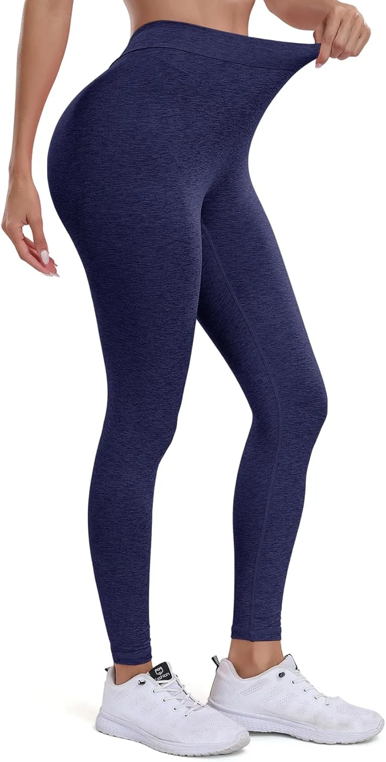 SEASUM Viral V Back Leggings for Women Curves Scrunch Butt Lifting Workout Yoga Pants High Waisted Gym Booty Tights