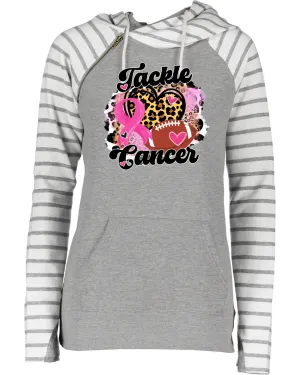 Tackle Cancer Bubble Leo Pink Out Tackle Cancer Football Cowl Double Hood Top