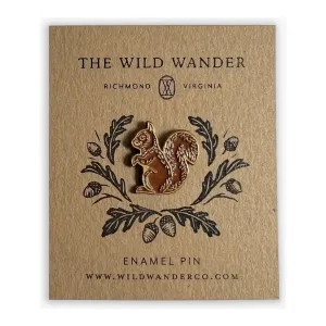 The Wild Wander Red Squirrel Enamel Pin