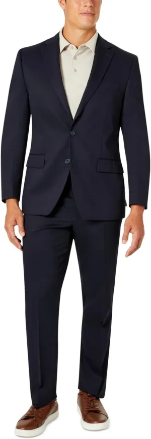 Van Heusen Men's Stretch Performance Two Button Suit - Two Piece Business Suit Jacket and Pants