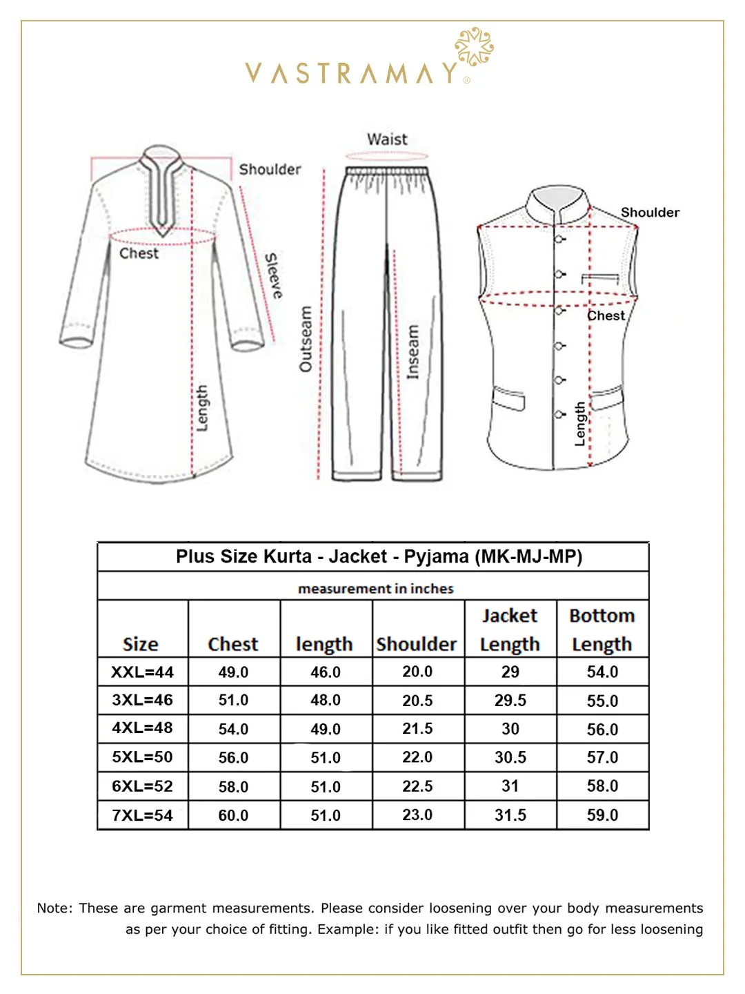 VASTRAMAY Men's Green Woven Jacket Kurta