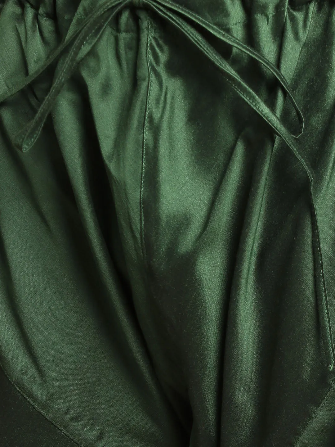 VASTRAMAY Men's Green Woven Jacket Kurta