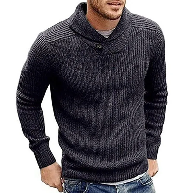 West Louis Turtleneck Pullover Button Sweater