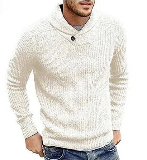 West Louis Turtleneck Pullover Button Sweater