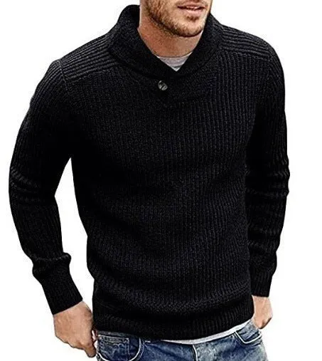 West Louis Turtleneck Pullover Button Sweater